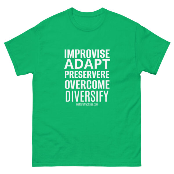 IMPROVISE ADAPT PERSEVERE OVERCOME DIVERSIFY TSHIRT - Image 16