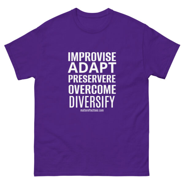 IMPROVISE ADAPT PERSEVERE OVERCOME DIVERSIFY TSHIRT - Image 5